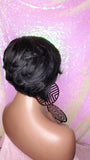 Dark Salt & Pepper Gray Tones Bob Cut Layered Brazilian Remy Human Hair Wig - Beauty Blessing Wigs & Hair Extensions Boutique