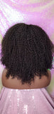 Messy Bohemian Afro Kinky Coil Curly Natural Hair Lace Front Wig Premium Fiber Goddess Curl Hair Wig - Beauty Blessing Wigs & Hair Extensions Boutique