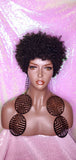 Mongolian Virgin Short Afro Coil Kinky Curl Human Hair Wig Glueless Hair Full Natural Wig - Beauty Blessing Wigs & Hair Extensions Boutique