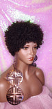 Mongolian Virgin Short Afro Coil Kinky Curl Human Hair Wig Glueless Hair Full Natural Wig - Beauty Blessing Wigs & Hair Extensions Boutique