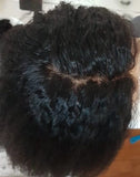 Indian Remy Human Hair Yaki Kinky Straight Lace Front Hair Wig 13X6 Deep Lace Part Wig - Beauty Blessing Wigs & Hair Extensions Boutique