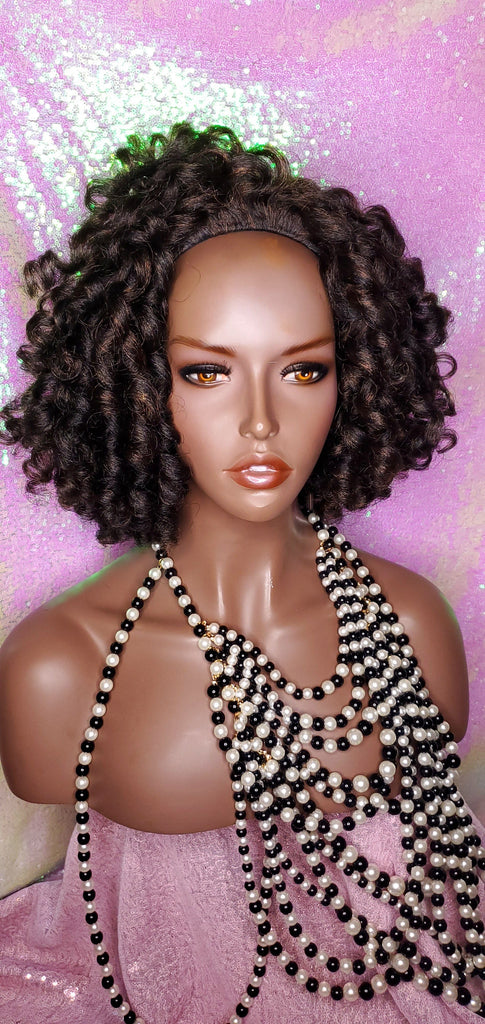 Half Wig Kinky Afro Roller Set Curl Premium Fiber Half Wig - Beauty Blessing Wigs & Hair Extensions Boutique