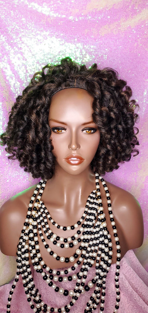 Half Wig Kinky Afro Roller Set Curl Premium Fiber Half Wig - Beauty Blessing Wigs & Hair Extensions Boutique