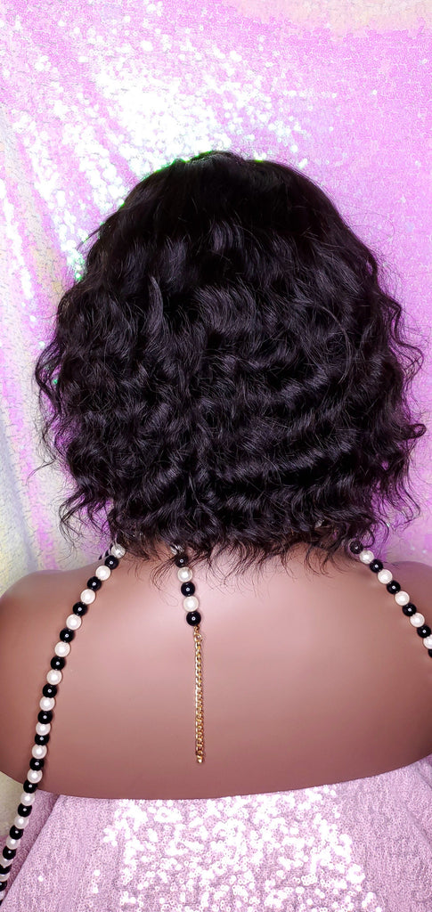 Deep Wave Natural Wave Bob Mink Brazilian Virgin Remy Human Hair Wig - Beauty Blessing Wigs & Hair Extensions Boutique