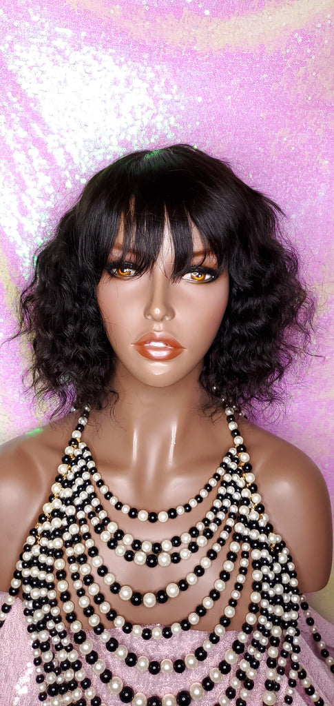 Deep Wave Natural Wave Bob Mink Brazilian Virgin Remy Human Hair Wig - Beauty Blessing Wigs & Hair Extensions Boutique