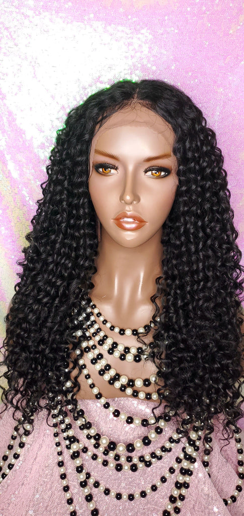Glueless Wig Water Wave Deep Wave Natural Wave Hair Lace Front Wig Preplucked Lace Front Wig Premium Fiber Hair - Beauty Blessing Wigs & Hair Extensions Boutique