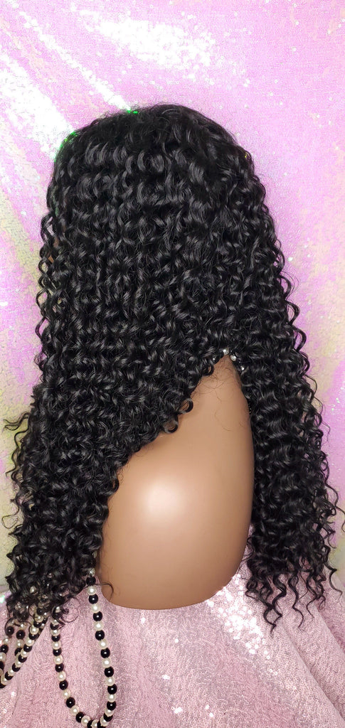 Glueless Wig Water Wave Deep Wave Natural Wave Hair Lace Front Wig Preplucked Lace Front Wig Premium Fiber Hair - Beauty Blessing Wigs & Hair Extensions Boutique
