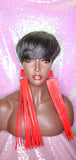 Salt Pepper Gray Hair Wig Swoop Bang Pixie Cut Indian Remy Human Hair Wig Colored Gray Hair Wig - Beauty Blessing Wigs & Hair Extensions Boutique
