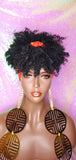 Headband Wig Afro Kinky Puff Bangs Wig Afro Curly Hair Wrap Wig Afro Bang Pre-tied Turban Wig - Beauty Blessing Wigs & Hair Extensions Boutique