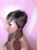 Pixie Cut Tapered Short Cut Blonde Bang Hair Wig Pixie Cut Wig Brown Blonde Wig - Beauty Blessing Wigs & Hair Extensions Boutique