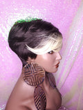 Pixie Cut Tapered Short Cut Blonde Bang Hair Wig Pixie Cut Wig Brown Blonde Wig - Beauty Blessing Wigs & Hair Extensions Boutique