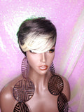 Pixie Cut Tapered Short Cut Blonde Bang Hair Wig Pixie Cut Wig Brown Blonde Wig - Beauty Blessing Wigs & Hair Extensions Boutique