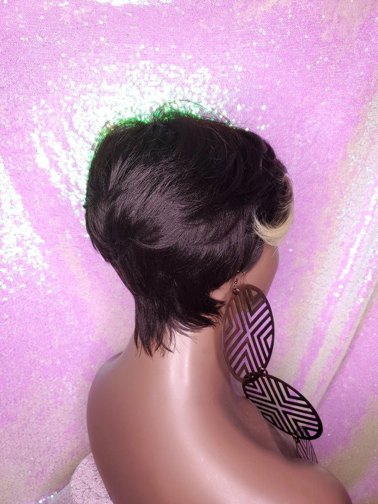 Pixie Cut Tapered Short Cut Blonde Bang Hair Wig Pixie Cut Wig Brown Blonde Wig - Beauty Blessing Wigs & Hair Extensions Boutique