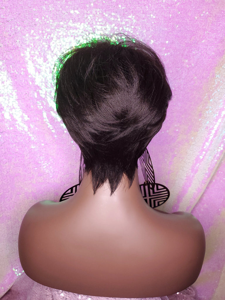 Pixie Cut Tapered Short Cut Blonde Bang Hair Wig Pixie Cut Wig Brown Blonde Wig - Beauty Blessing Wigs & Hair Extensions Boutique