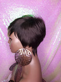 Pixie Cut Tapered Short Cut Blonde Bang Hair Wig Pixie Cut Wig Brown Blonde Wig - Beauty Blessing Wigs & Hair Extensions Boutique
