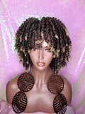 Large Afro Coil Kinky Twist Hair Brown Blonde Twist Natural Wig Bantu Knots Hairstyle  - Beauty Blessing Wigs & Hair Extensions Boutique