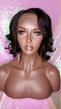Short Bob Curly Brazilian Virgin Remy 100% Human Hair Lace Front Wig Razor Cut Bob Hair Style Curly Wig - Beauty Blessing Wigs & Hair Extensions Boutique