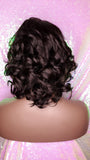 Short Bob Curly Brazilian Virgin Remy 100% Human Hair Lace Front Wig Razor Cut Bob Hair Style Curly Wig - Beauty Blessing Wigs & Hair Extensions Boutique