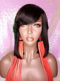 Bob Human Hair Brazilian Remy Hair Natural Hairstyle Swoop Bang Bob Style Full Cap Wig - Beauty Blessing Wigs & Hair Extensions Boutique