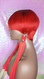 Red Hair Wig Human Hair Brazilian Remy Style Mushroom Hair Cut Bowl Pixie Cut Red Hair  Glueless Wig - Beauty Blessing Wigs & Hair Extensions Boutique