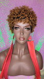 Auburn Hair Virgin Remy Short Afro Coil Kinky Curl Human Hair Wig Glueless Hair Full Natural Wig - Beauty Blessing Wigs & Hair Extensions Boutique