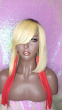 Blonde Hair Bob Human Hair Brazilian Remy Hair Natural Hairstyle Swoop Bang Bob Style Full Cap Wig - Beauty Blessing Wigs & Hair Extensions Boutique