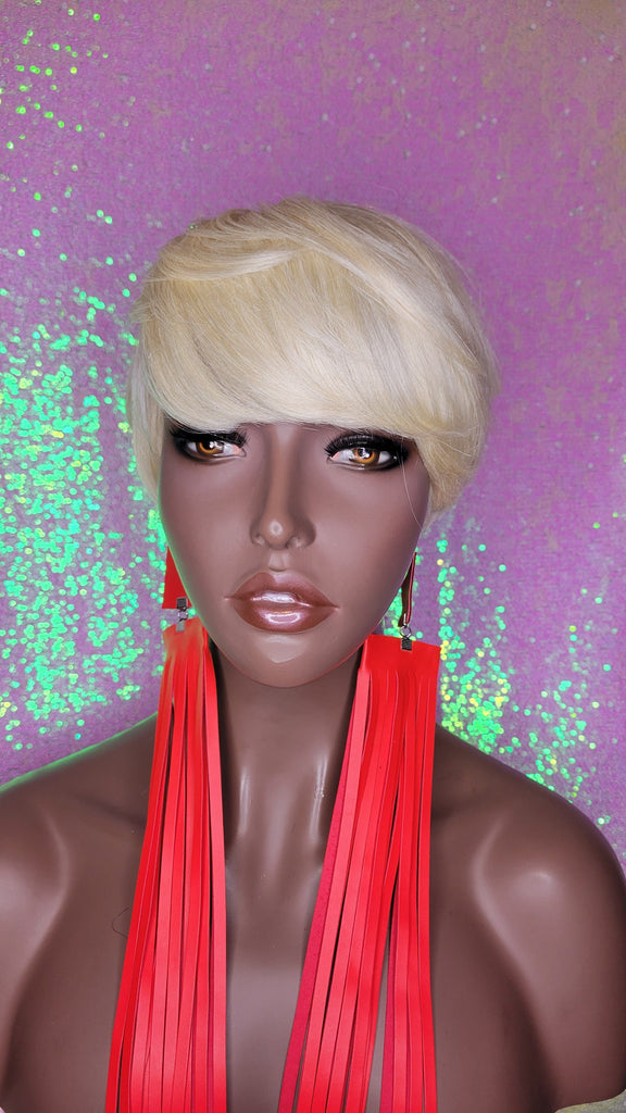Blonde Human Hair Pixie Short Cut Layered Bang Style Hair Wig Vogue Fashion Blonde Remy Hair Wig Full Cap Wig - Beauty Blessing Wigs & Hair Extensions Boutique