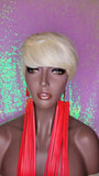 Blonde Human Hair Pixie Short Cut Layered Bang Style Hair Wig Vogue Fashion Blonde Remy Hair Wig Full Cap Wig - Beauty Blessing Wigs & Hair Extensions Boutique