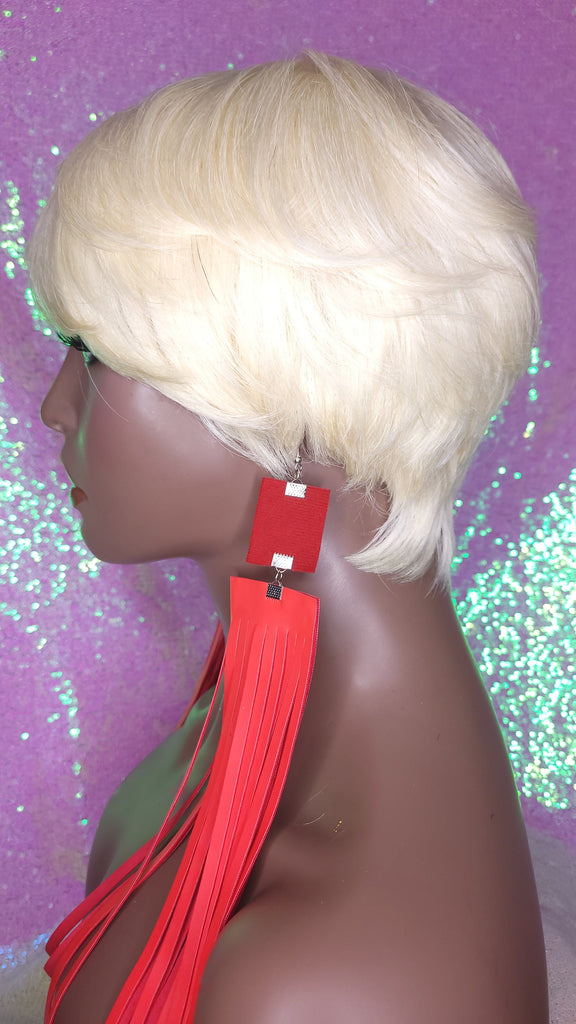 Blonde Human Hair Pixie Short Cut Layered Bang Style Hair Wig Vogue Fashion Blonde Remy Hair Wig Full Cap Wig - Beauty Blessing Wigs & Hair Extensions Boutique