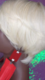 Blonde Human Hair Pixie Short Cut Layered Bang Style Hair Wig Vogue Fashion Blonde Remy Hair Wig Full Cap Wig - Beauty Blessing Wigs & Hair Extensions Boutique
