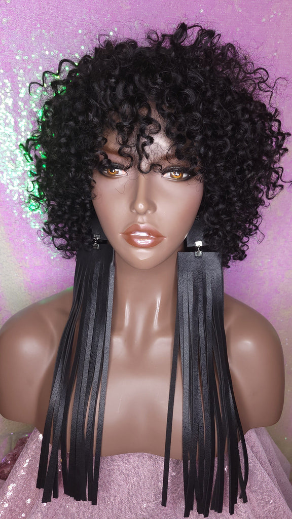 Brazilian Remy Straw Curl Short Jerry Curly Wig Human Hair Remy Natural Hairstyle Wig - Beauty Blessing Wigs & Hair Extensions Boutique
