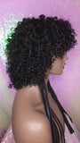 Brazilian Remy Straw Curl Short Jerry Curly Wig Human Hair Remy Natural Hairstyle Wig - Beauty Blessing Wigs & Hair Extensions Boutique