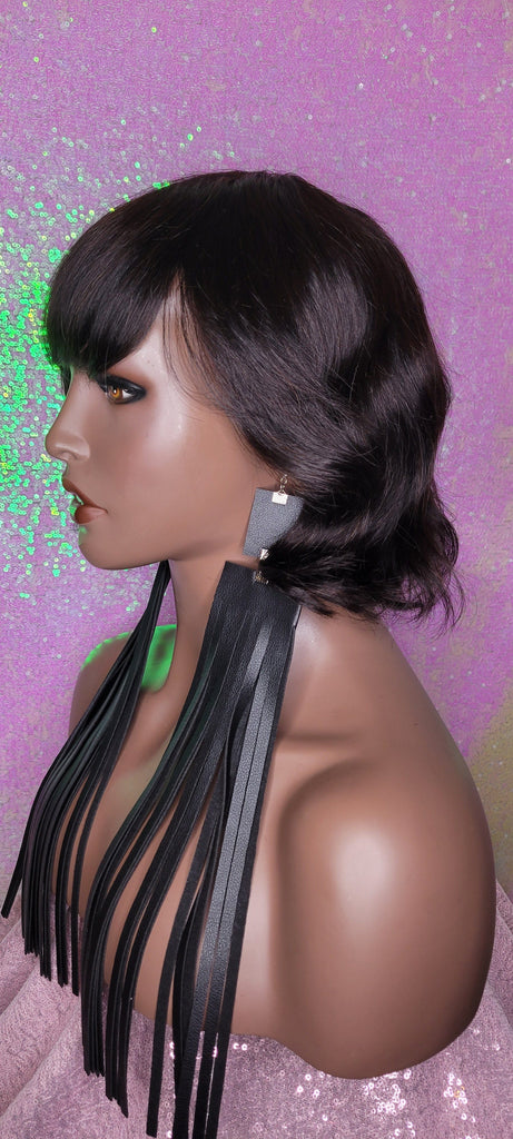 Short Loose Wave Bob Human Hair Brazilian Remy Short Hair Bob Style Full Cap Wig Natural Hairstyle Wig - Beauty Blessing Wigs & Hair Extensions Boutique