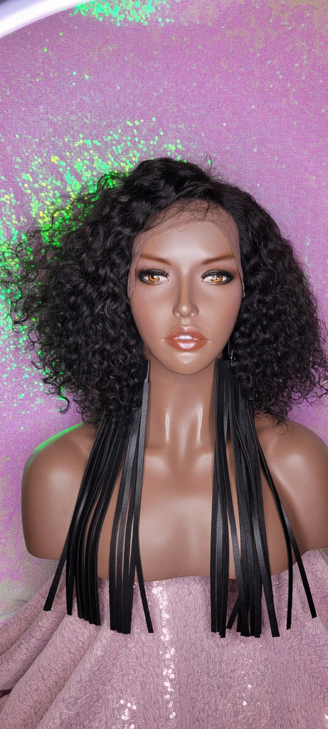 Jerry Curl Bob Brazilian Remy 100% Human Hair Lace Front Wig 4×4 Flexible Parting Bob Hair Bohemian Curly Wig - Beauty Blessing Wigs & Hair Extensions Boutique