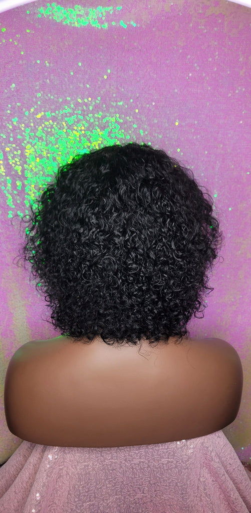 Water Wave Brazilian Remy 100% Human Hair Bob Wig Natural Hair Wig Short Bob Glueless Wig - Beauty Blessing Wigs & Hair Extensions Boutique