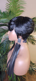Pixie Cut Swoop Bang 100% Remy Human Hair Short Style Layered Hair Cut with Bangs Fashion Wig - Beauty Blessing Wigs & Hair Extensions Boutique