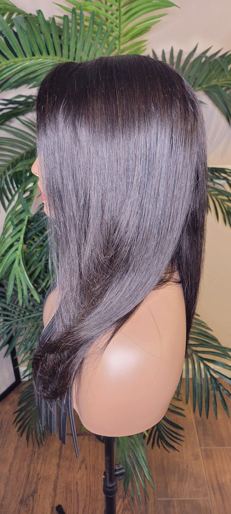 Straight Wig Human Hair Brazilian Remy Lace Front Glueless Wig Straight Layered Hair Wig - Beauty Blessing Wigs & Hair Extensions Boutique