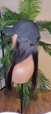 Wig Baseball Cap Brazilian Remy 100% Human Hair Straight Hair Wig Hat Black Cap Wig Soft Luxurious Hair - Beauty Blessing Wigs & Hair Extensions Boutique