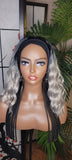 Gray Hair Deep Wave Hair Headband Wig Body Wave Bob Hair Wig Natural Hairstyle Headband Wig Silver Gray Hair