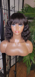 Deep Wave Short Bob Hairstyle Brazilian Remy 100% Human Hair with Bangs Natural Loose Wave Hair Wig Black Hair Wig - Beauty Blessing Wigs & Hair Extensions Boutique