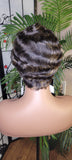 Pixie Cut Fingerwave Hair Wig Big Deep Wave Short Razor Cut Natural Hairstyle Wig Soft Mink Brazilian Remy 100% Human Hair Wig - Beauty Blessings LLC
