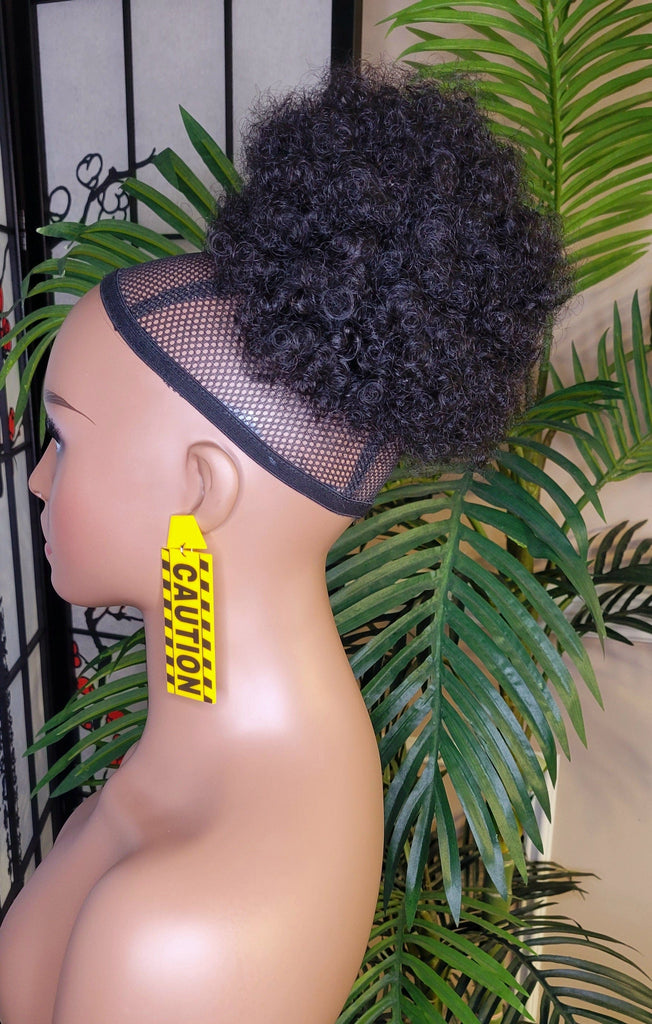 Human Hair Ponytail Afro Kinky Puff Ponytail Afro Curly Hair Extension Human Hair Afro Puff Hair Ponytail - Beauty Blessing Wigs & Hair Extensions Boutique
