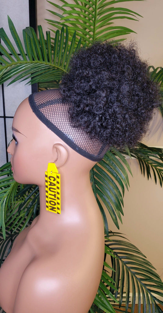 Human Hair Ponytail Afro Kinky Puff Ponytail Afro Curly Hair Extension Human Hair Afro Puff Hair Ponytail - Beauty Blessing Wigs & Hair Extensions Boutique