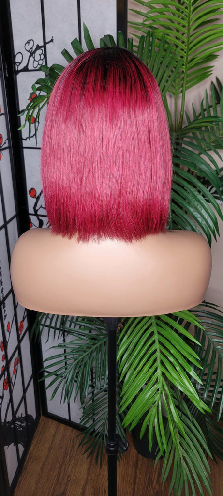 Short Bob Style Bang Brazilian Remy 100% Human Hair Wig Wig - Beauty Blessing Wigs & Hair Extensions Boutique