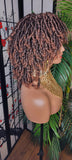 Ombre Auburn Blonde Hair Afro DreadLocks Locs Natural Kinky Twist Curl Ombre Blonde Brown Hair Dreadlocks - Beauty Blessing Wigs & Hair Extensions Boutique