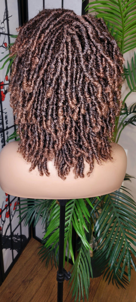 Ombre Auburn Blonde Hair Afro DreadLocks Locs Natural Kinky Twist Curl Ombre Blonde Brown Hair Dreadlocks - Beauty Blessing Wigs & Hair Extensions Boutique