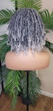 Gray Hair Afro Kinky Twist Dreadlocks Locs Lace Wig Natural Style Locks Hair Lace Part Sisterlocks Natural Hairstyle Wig
  - Beauty Blessings LLC
