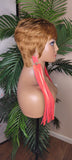 Strawberry Blonde Razor Cut Pixie Cut Brazilian Remy 100% Human Hair Wigs - Beauty Blessings LLC
