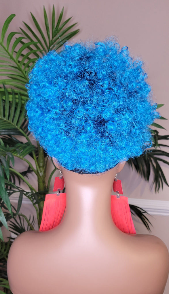 Color Afro Puff Ponytail Afro Curly Kinky Hair Piece Natural Afro Hair Drawstring Ponytail - Beauty Blessings LLC