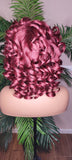 Big Barrel Curl Short Style Wig Full Cap Women Wig Curly Hair Women Fashion Wig Red Carpet Wig Bouncy Curl Hairstyle Auburn Highlights - Beauty Blessing Wigs & Hair Extensions Boutique